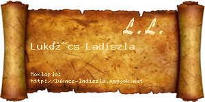Lukács Ladiszla névjegykártya